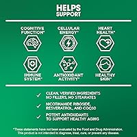 Vista 4 de BioEmblem Suplemento NAD+ 300 mg de ribósido de nicotinamida con CoQ10 y resveratrol Apoya el envejecimiento saludable, la energía celular