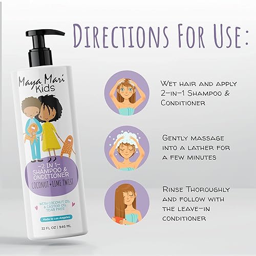 Miniatura 4 de Maya Mari Curly Hair Kids Ultimate Curls Set  Incluye champú y acondicionador 2 en 1 y acondicionador sin enjuague