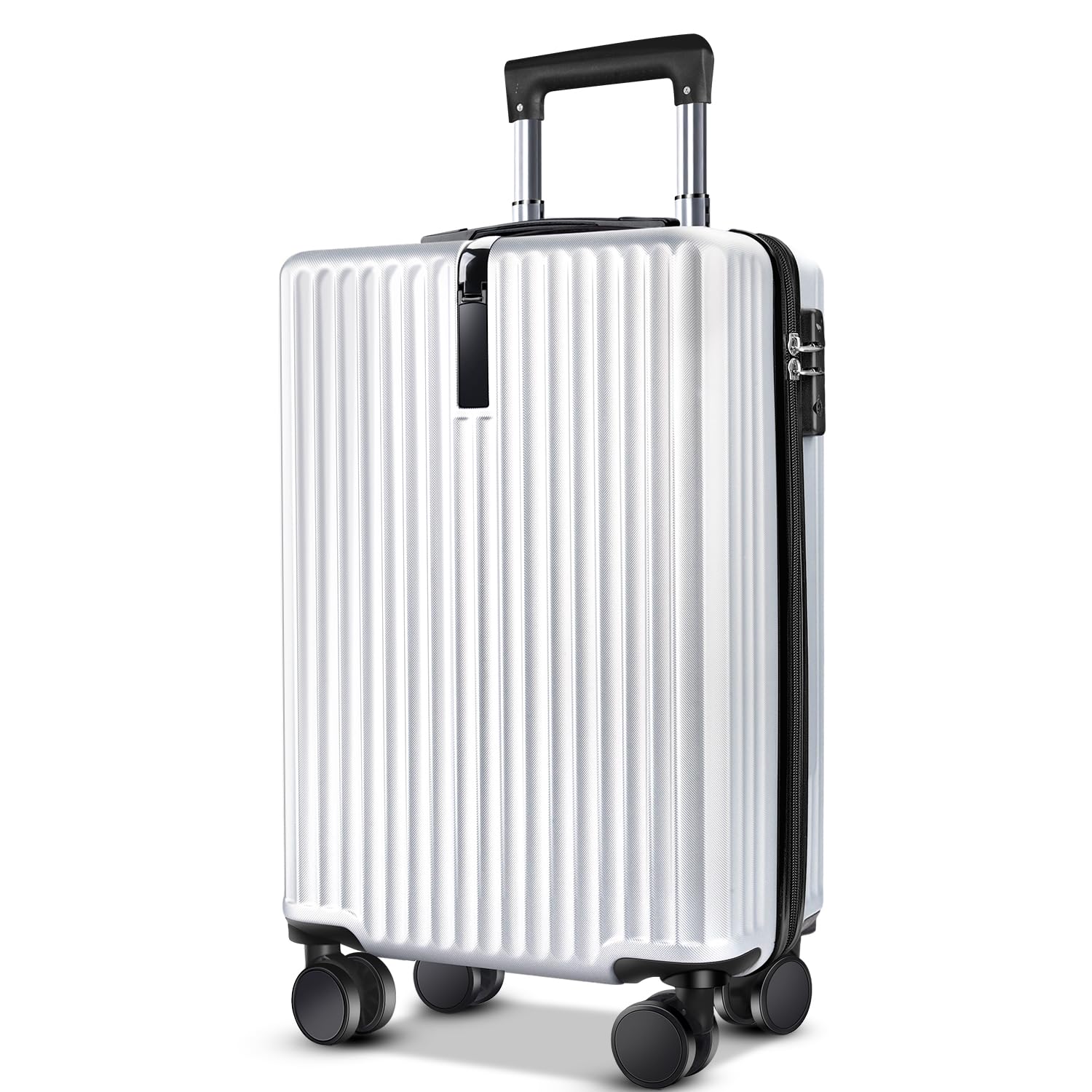 訳あり大特価❣️ BARGOCH キャリーケース ホワイト M 70L 4〜6泊 BARGOCH 【レビュー特典開催】 スーツケース 機内持ち込み 軽量