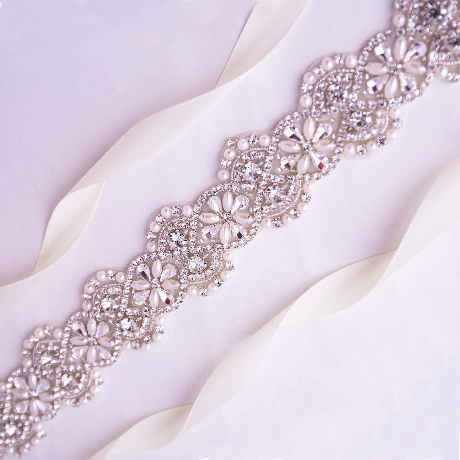 Bridal Belt Pearl Crystal Pearl Belts Wedding Belt Rhinestone Bridal Sashes Bridesmaid Sash for Wedding Dress