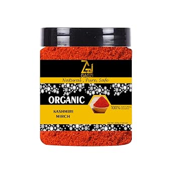 GAGZI All Natural Organic Spices Kashmiri Mirch 100 Gram | Vegan, Gluten Free, Plant Based Packing May Be Vary Pack Of 1