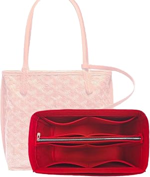 Divitize Premium Purse Organizer compatible with Anjou Mini/PM/GM Bag Insert with Silver Zip Perfect Fit, Durable Quality Felt, Full Coverage No Bulking, +24 Shades Azure Blue, For Anjou GM
