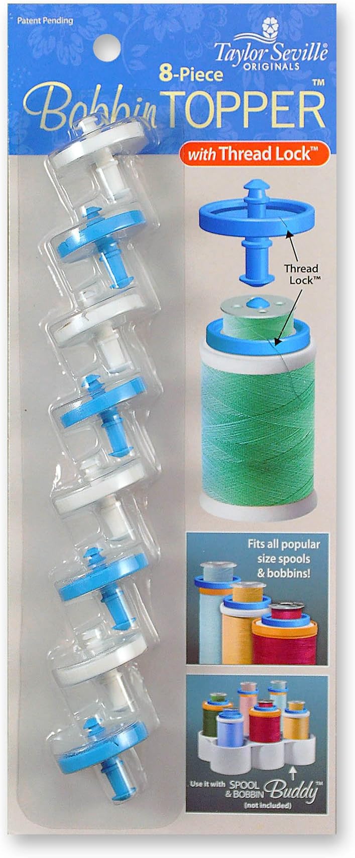 Originals Bobbin Topper-Fits All Popular Sizes of Spools-Thread Lock Feature Helps Keep Thread Organized and Neat-Patented Item