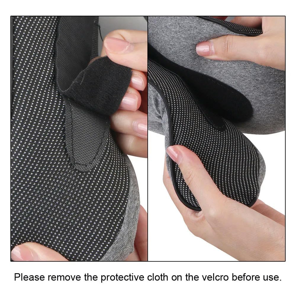 Almohada de viaje de espuma viscoelástica en forma de U para apoyo del cuello y descanso cómodo