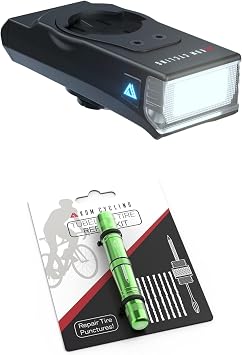 350 Lumens Quick Release Light + Tubeless Tire Repair Tool - Green
