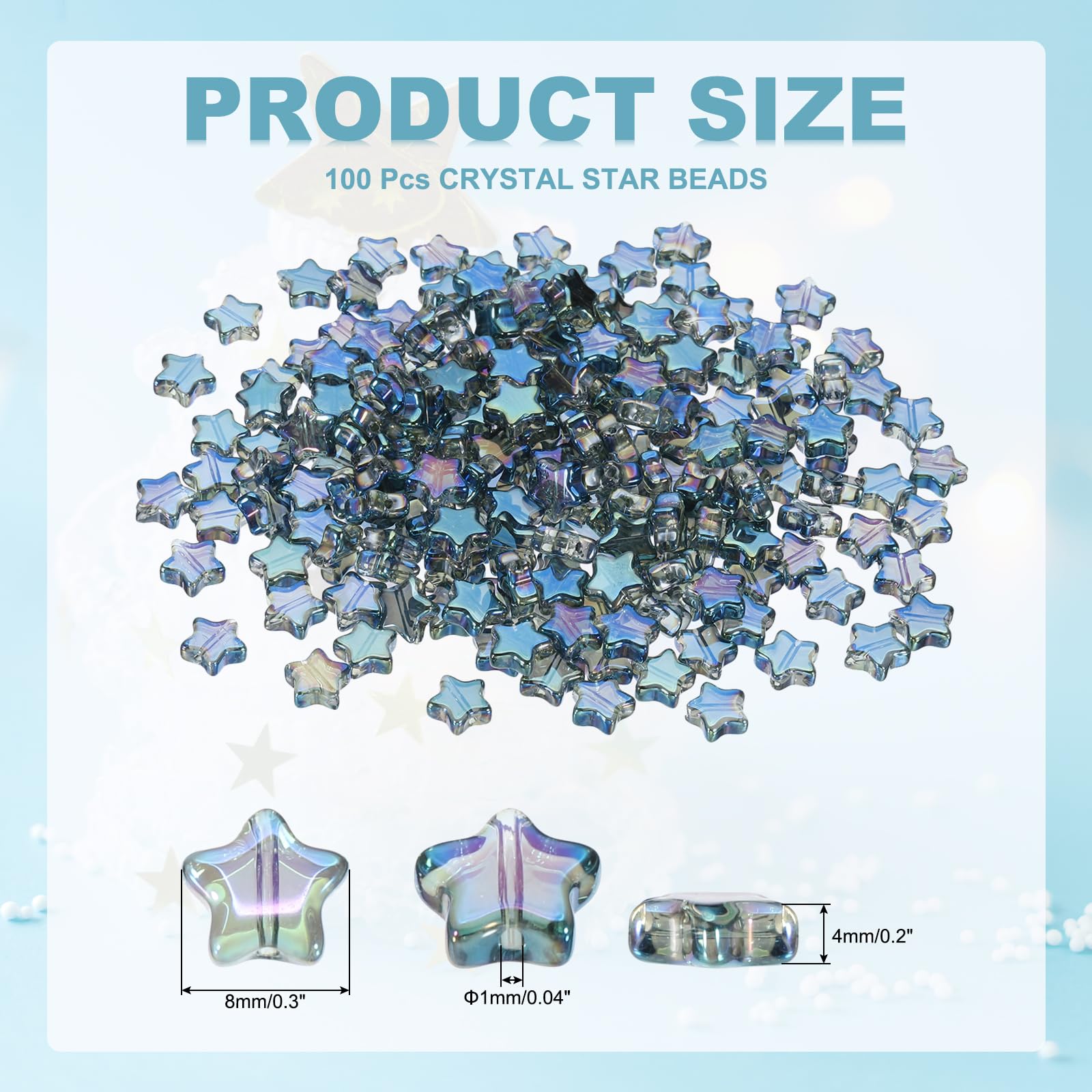 PATIKIL 8mm Crystal Star Beads - Image 2