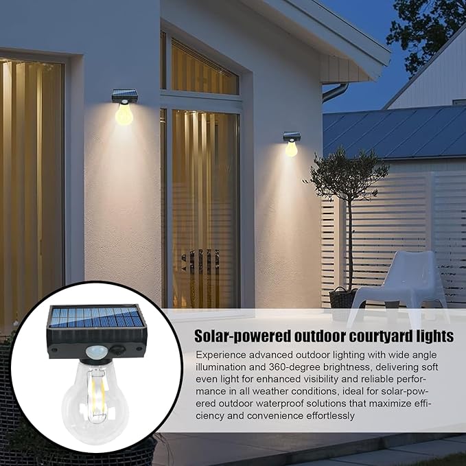 Whnbuij Buitenverlichting op zonne-energie - Smart Light Sensor Night Safety Area Area Energie Backup Ontwerp Auto Backup Functie ON-OFF Continu Verlichting Licht Solar Garden Solar | Bewegingssensor photo 2