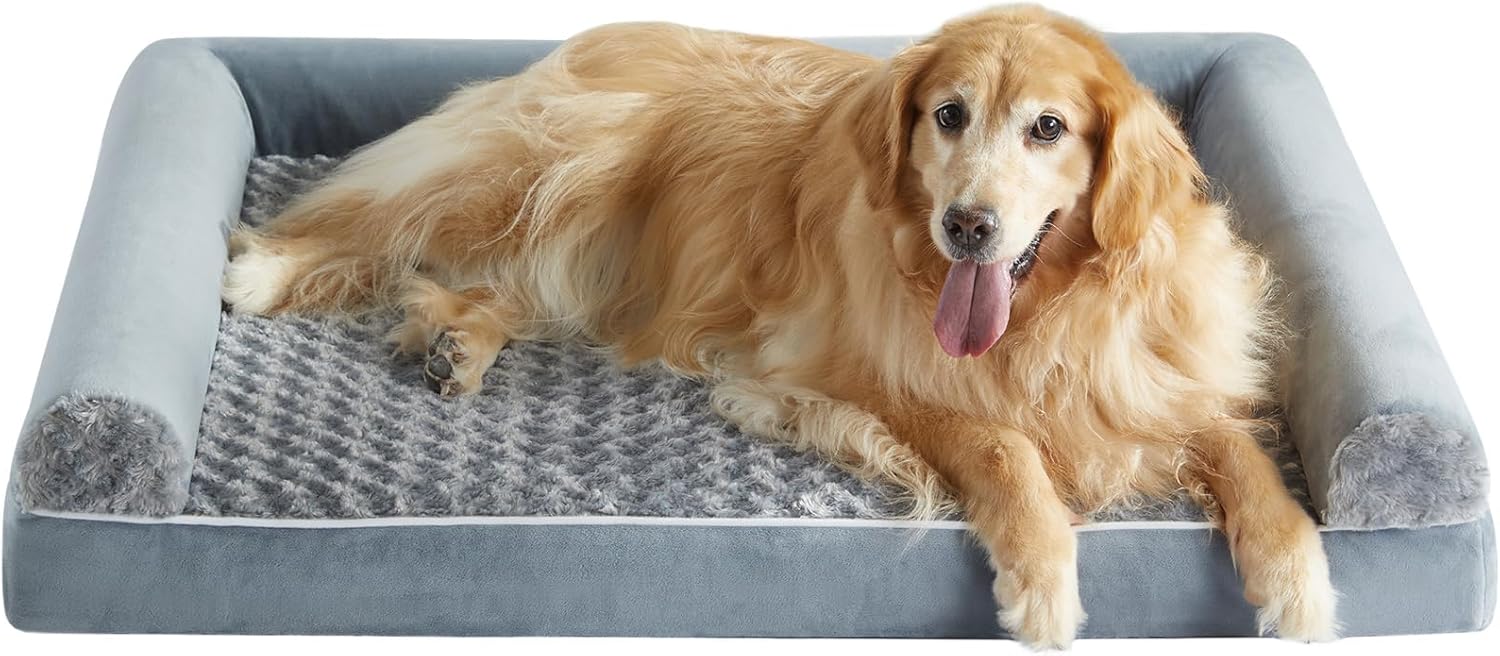 BFPETHOME Dog Beds for Large Dogs, Orthopedic Dog Bed for Medium Large Dogs,Big Waterproof Couch Pet Bed with Removable Washable Cover