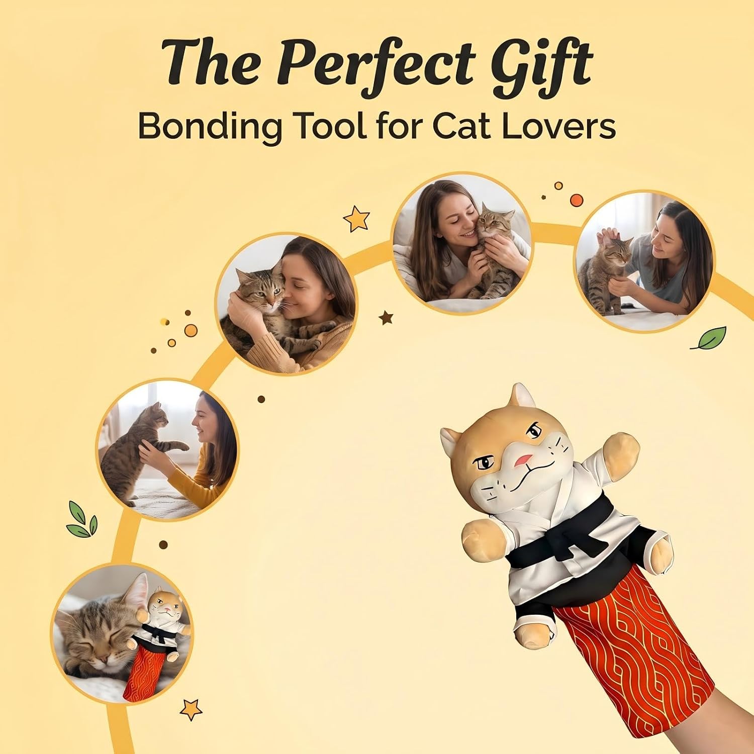 Cat Puppet Toy, Cat Wrestling Glove, Cat Wrestling Puppet, Cat Play Glove