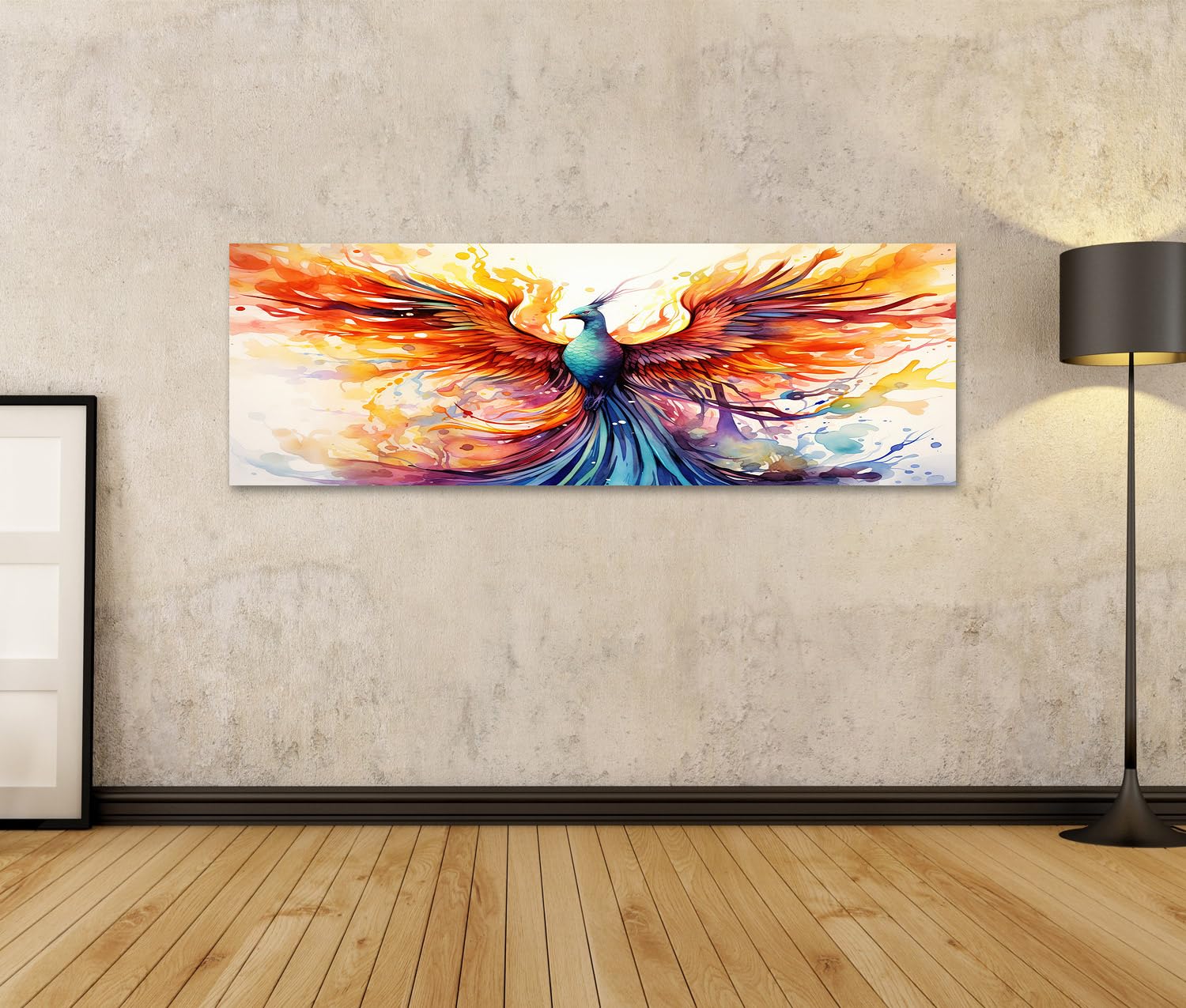 islandburner Cuadro sobre lienzo Colorido Hermoso Fénix Quemando Cuadros Murales Póster