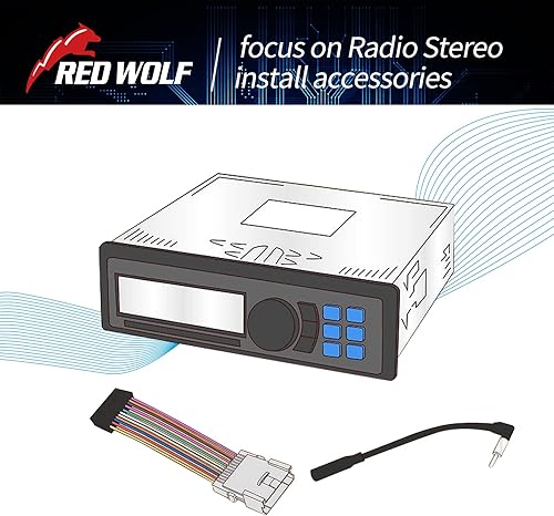 Miniatura 4 de RED WOLF Arnés de cableado de radio estéreo y arnés de cámara inversa para Toyota Camry Prius 2013-2015 seleccionados