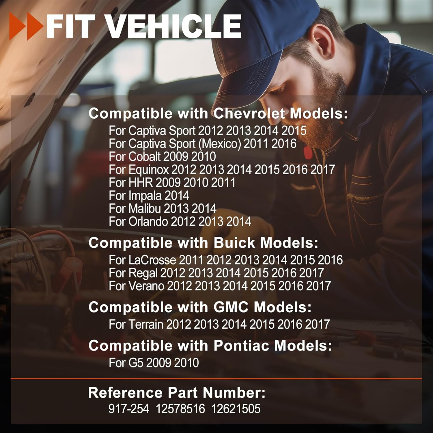 Intake Exhaust Camshaft Sprocket Phaser Fits for Buick Lacrosse Regal Verano, for Chevy Captiva Cobalt Equinox HHR Impala Malibu Orlando, for GMC Terrain, for Pontiac G5 OE 12578516 917-254 12621505