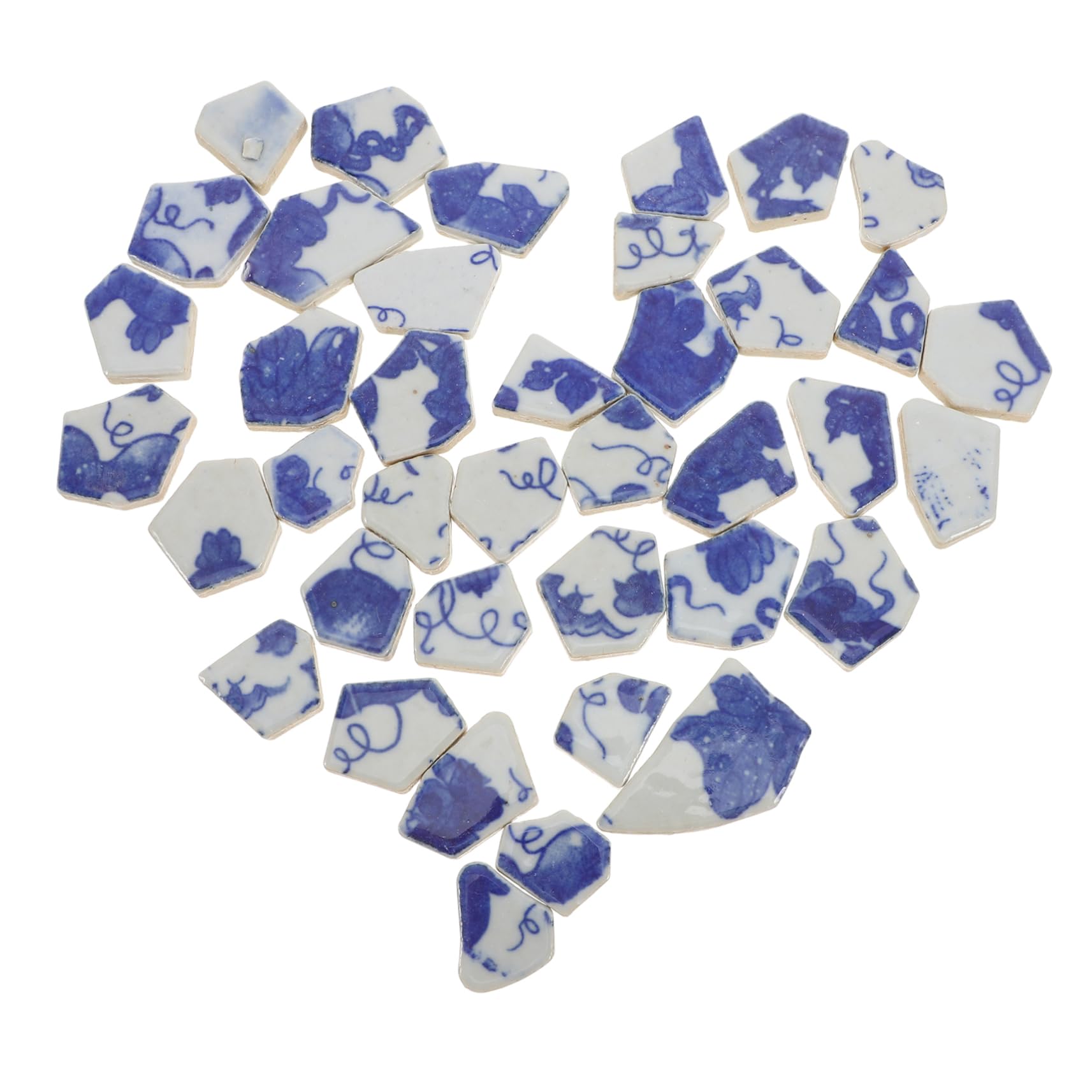 Mosaïque en céramique bleu blanc pour décoration murale intérieur et DIY