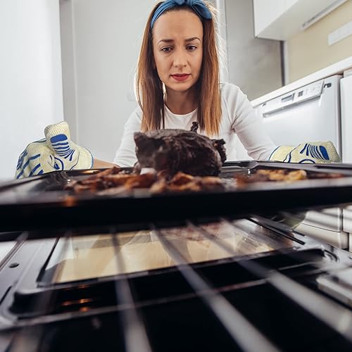 Miniatura 9 de 932F Guantes resistentes al calor extremo de seguridad para barbacoa horno EN407certificados gruesos pero ligeros para cocinas ollas y para el