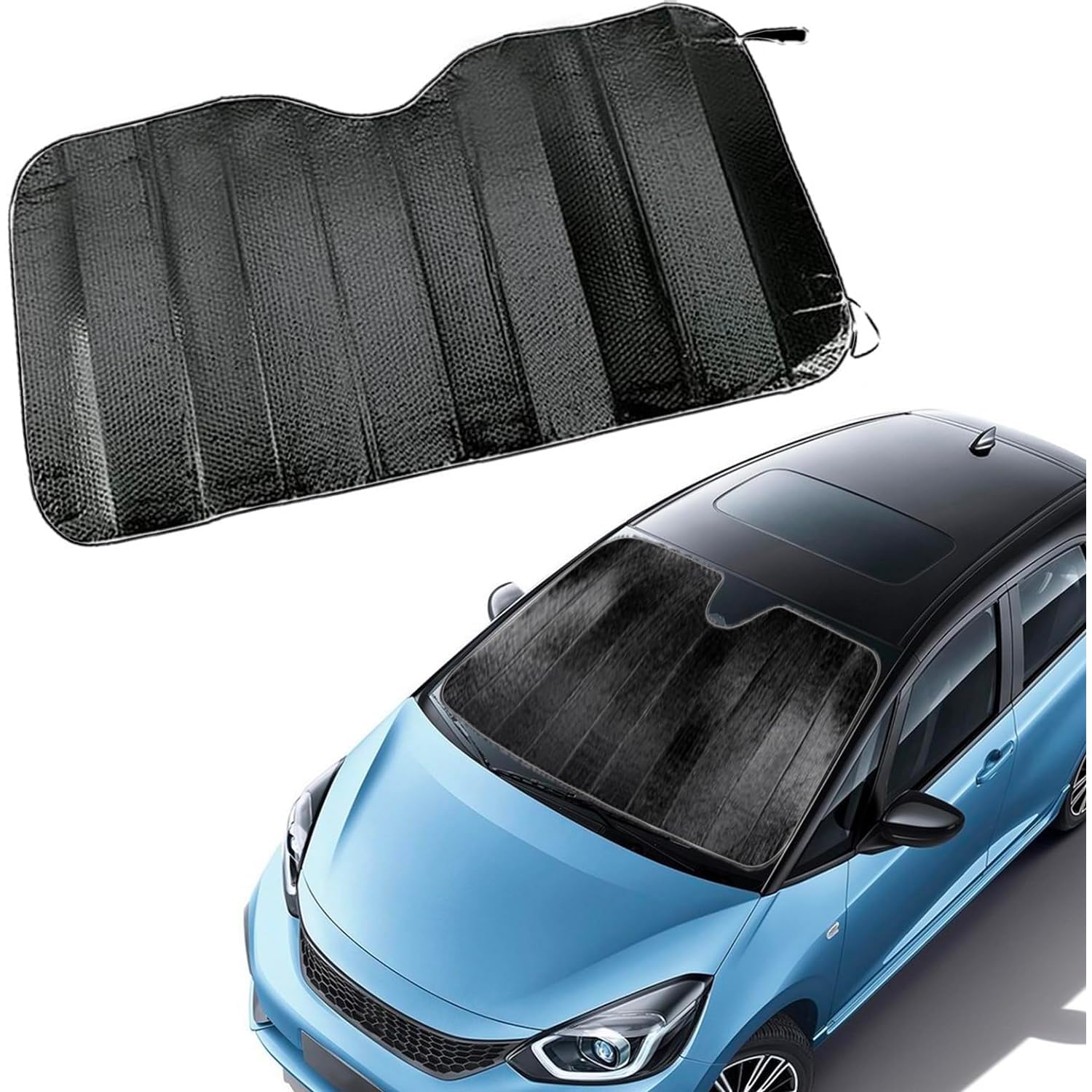 Avilia Scudo Termico Parasole per Parabrezza 72x145cm Nero