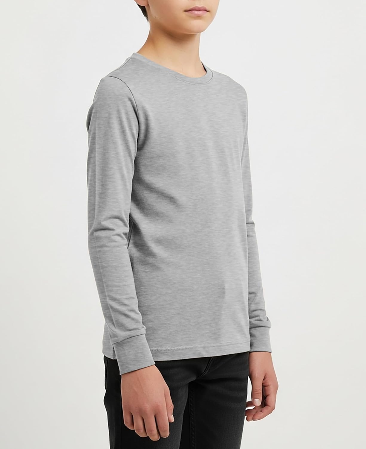 Andrew Scott Boys' 100% Cotton Thermal Top | Long Sleeve Crewneck Baselayer Shirt | Multi-Packs