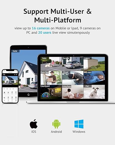 Miniatura 9 de LaView Cámara de seguridad con bombilla de 4MP 2.4GHz, cámaras de seguridad 2K de 360 inalámbricas para exteriores e interiores, a todo color día y
