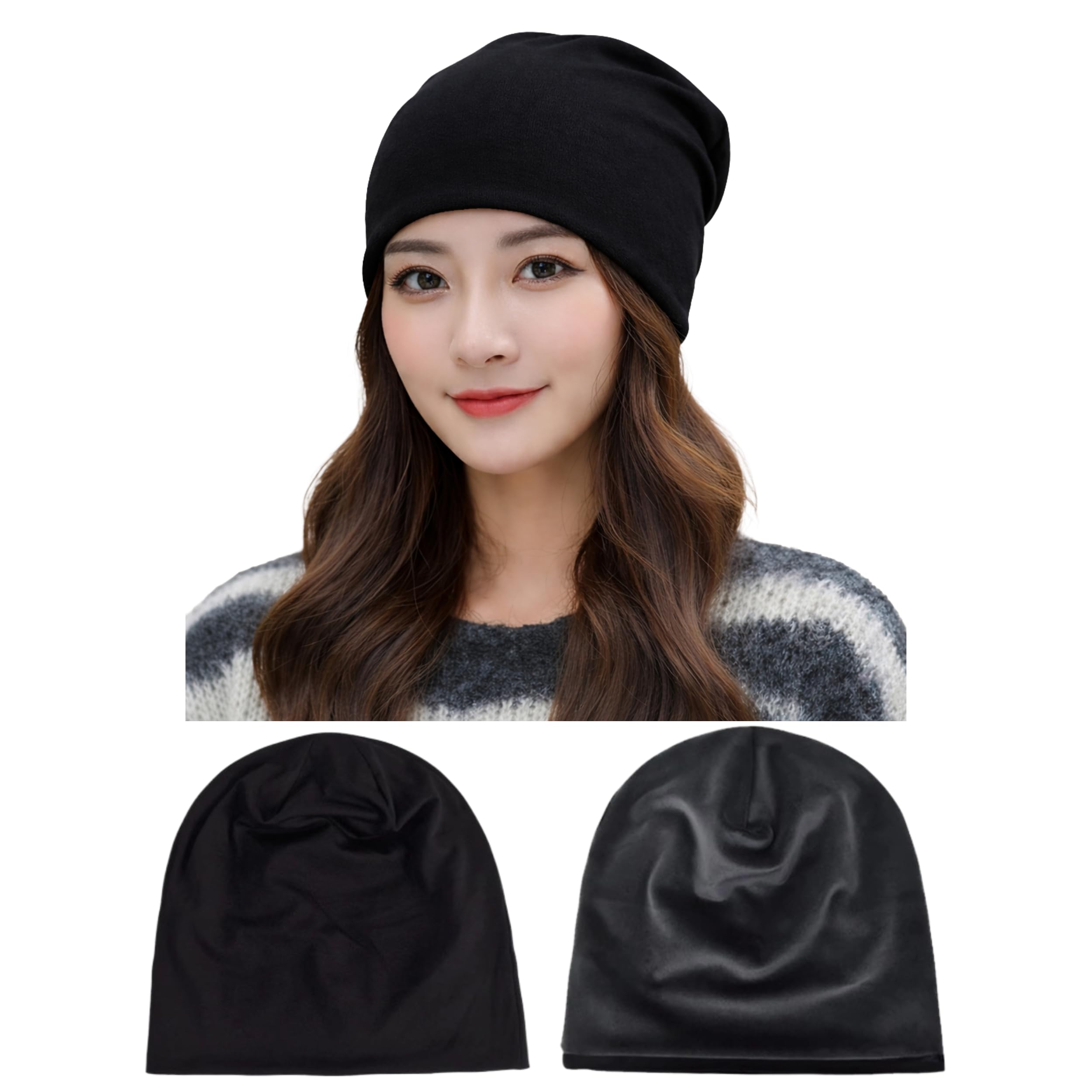 Baggy Bandanna Cap for Men & Women| Winter Cap with Fleece | Aesthetic Unisex Headband | Breathable & Comfortable | Chunky Beanie Chemo Caps-image-41