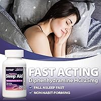 Vista 6 de Ayuda para dormir HealthA2Z, difenhidramina HCl 25mg, cápsulas blandas, ayuda a un sueño profundo y reparador, no crea hábito (250 cápsulas blandas)