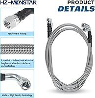 Vista 5 de 6AN - Kit de manguera de refrigeración de aceite fluido de transmisión de 52 pulgadas, líneas de refrigeración de transmisión TH350 compatibles