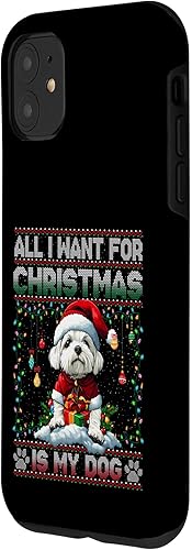 Miniatura 2 de Maltese Christmas Tree Lights Decorations Dog Lover Xmas Case for iPhone 11