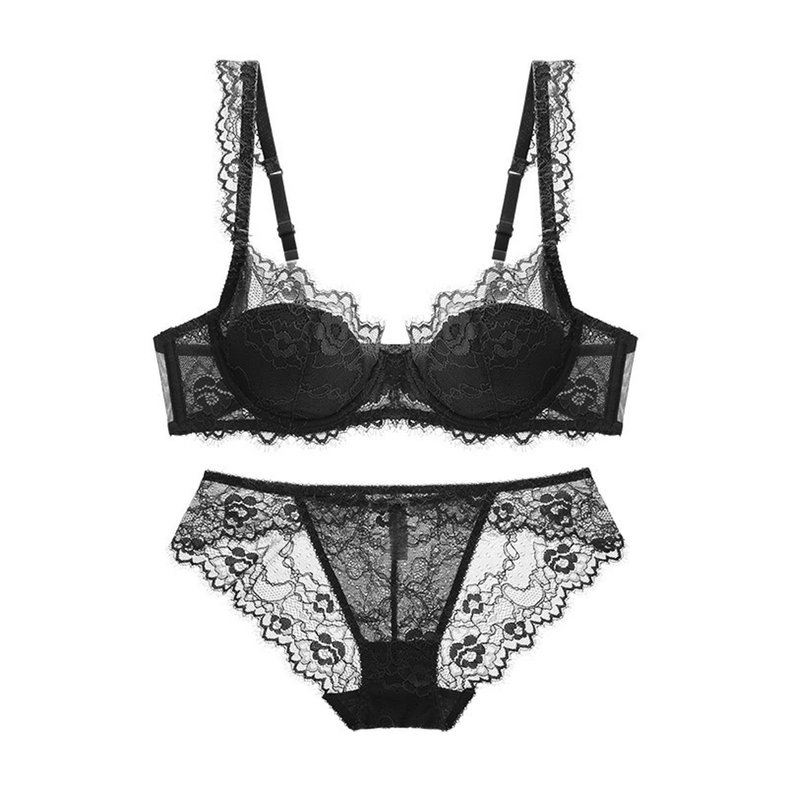 Sujetadores Sujetador De Encaje Sexy, Conjunto Lencería Roja Fina Y Push-up, Francés Puro Seductor-verde-32 70c