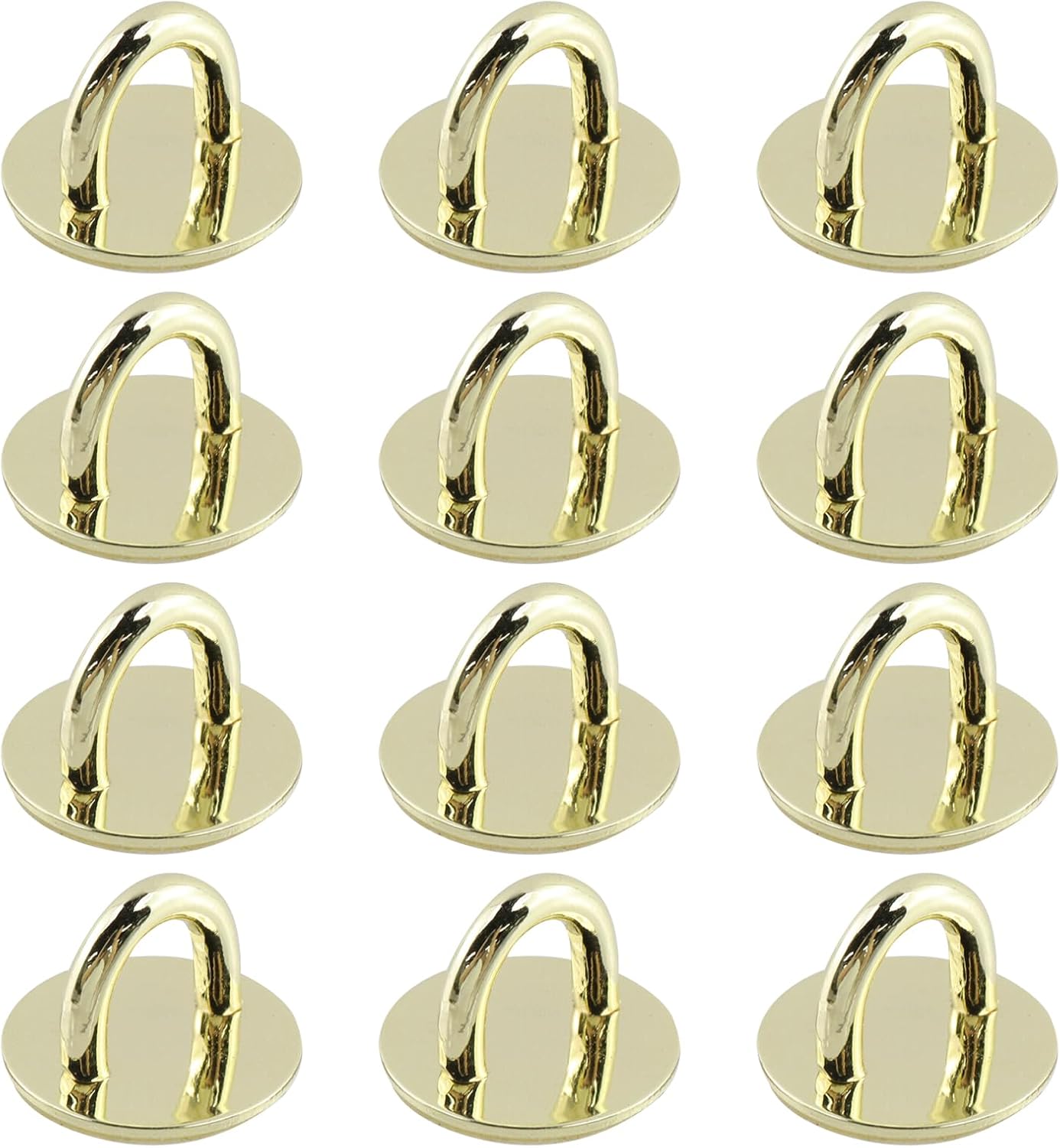 12Pcs Phone Charm Hook Adhesive Metal Cellphone Finger Grip Hook Cellphone Ring Holder Stand for DIY Accessories Case (Circular, Gold, Small)