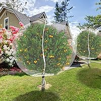 Vista 7 de Cubierta para plantas de jardín, bolsas de red de protección para plantas con cremallera, cubierta de red para árboles frutales, bolsas de malla