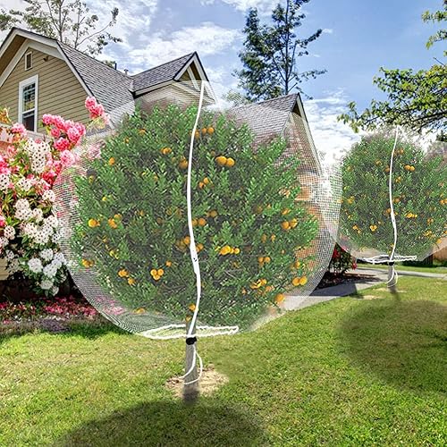 Miniatura 7 de Cubierta para plantas de jardín, bolsas de red de protección para plantas con cremallera, cubierta de red para árboles frutales, bolsas de malla