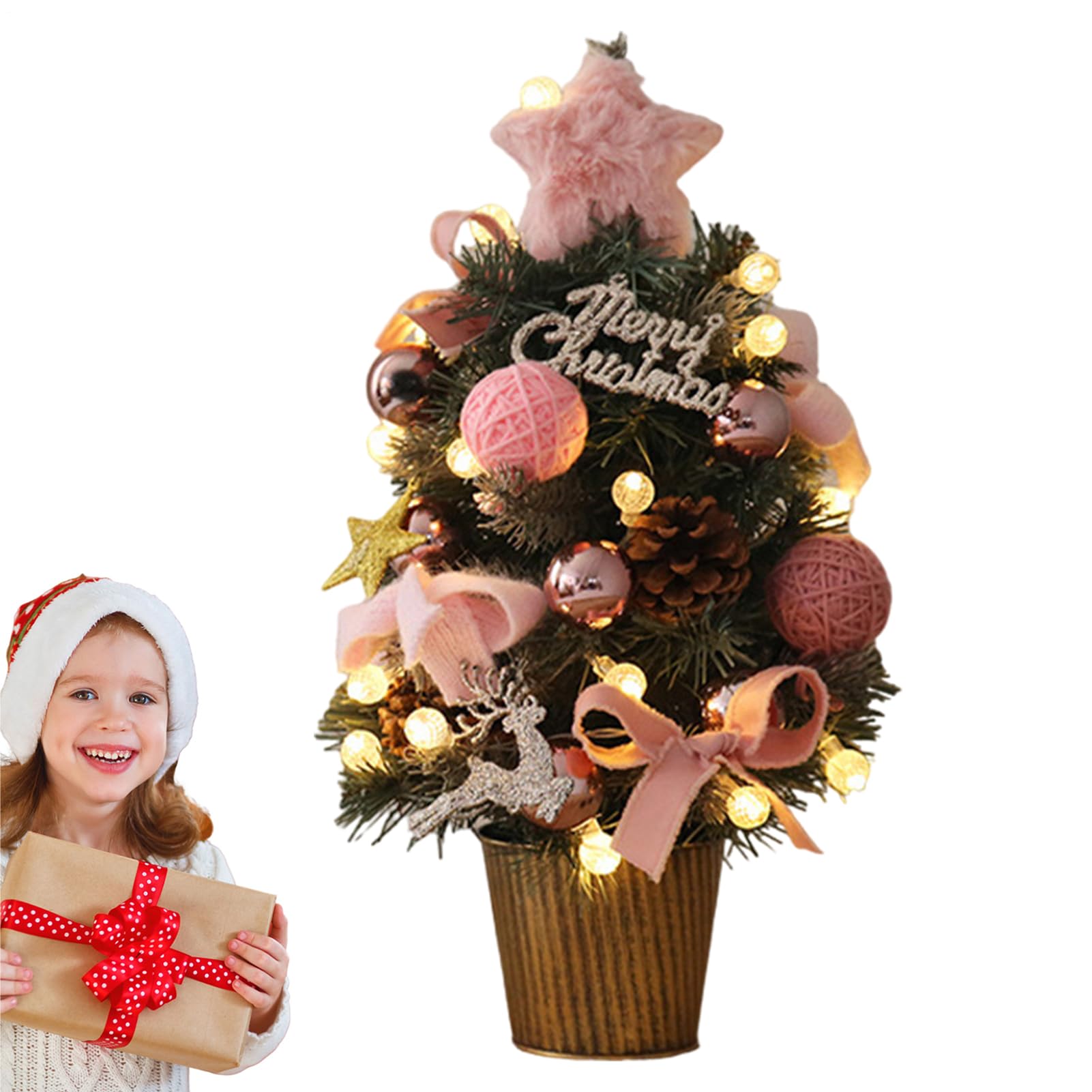 Mini árbol de Navidad - de vacaciones portátil, pino festivo artificial