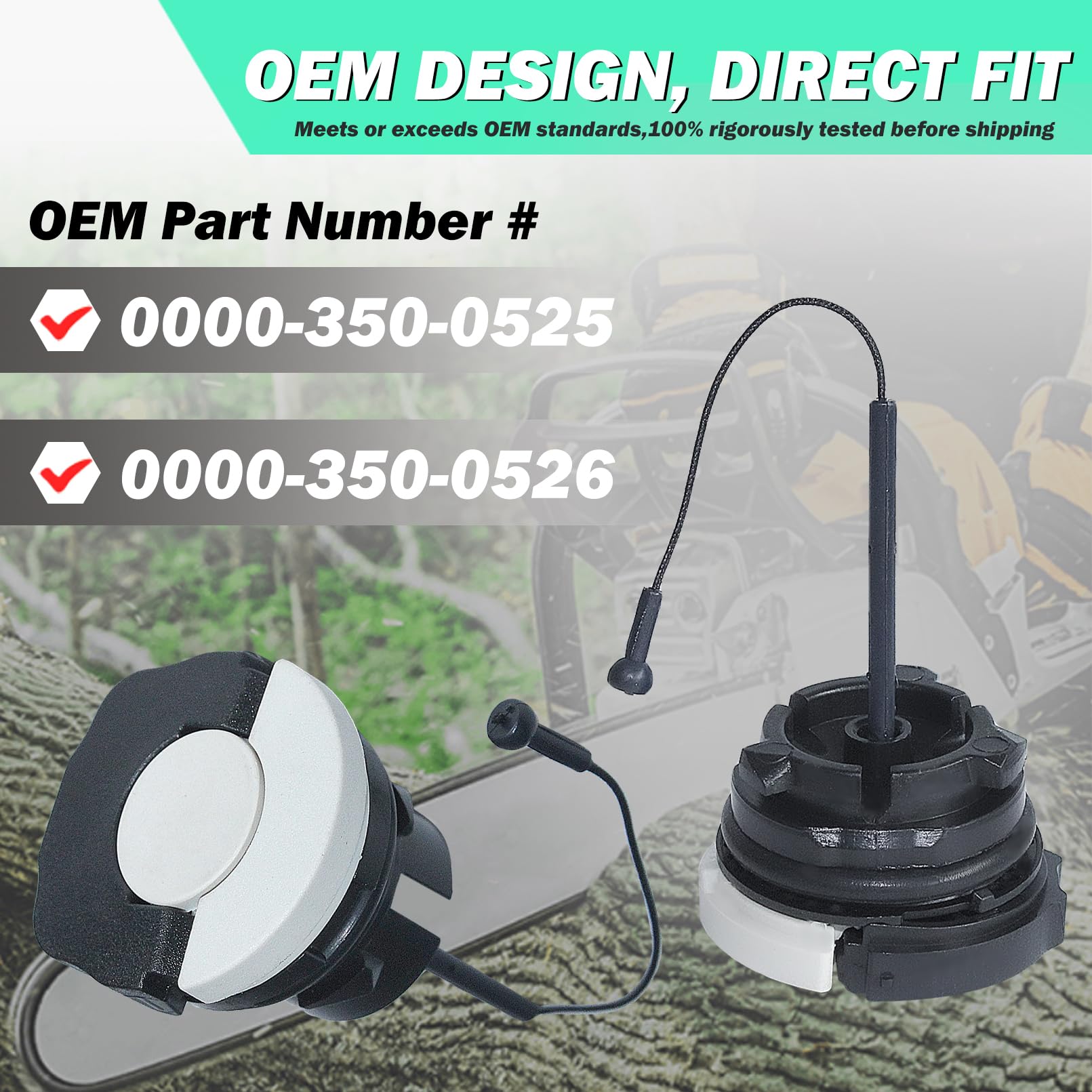 Tappi Benzina E Olio Per Motoseghe - Compatibili Con Stihl MS170, MS180, MS210, MS250, MS260 - Foto 5