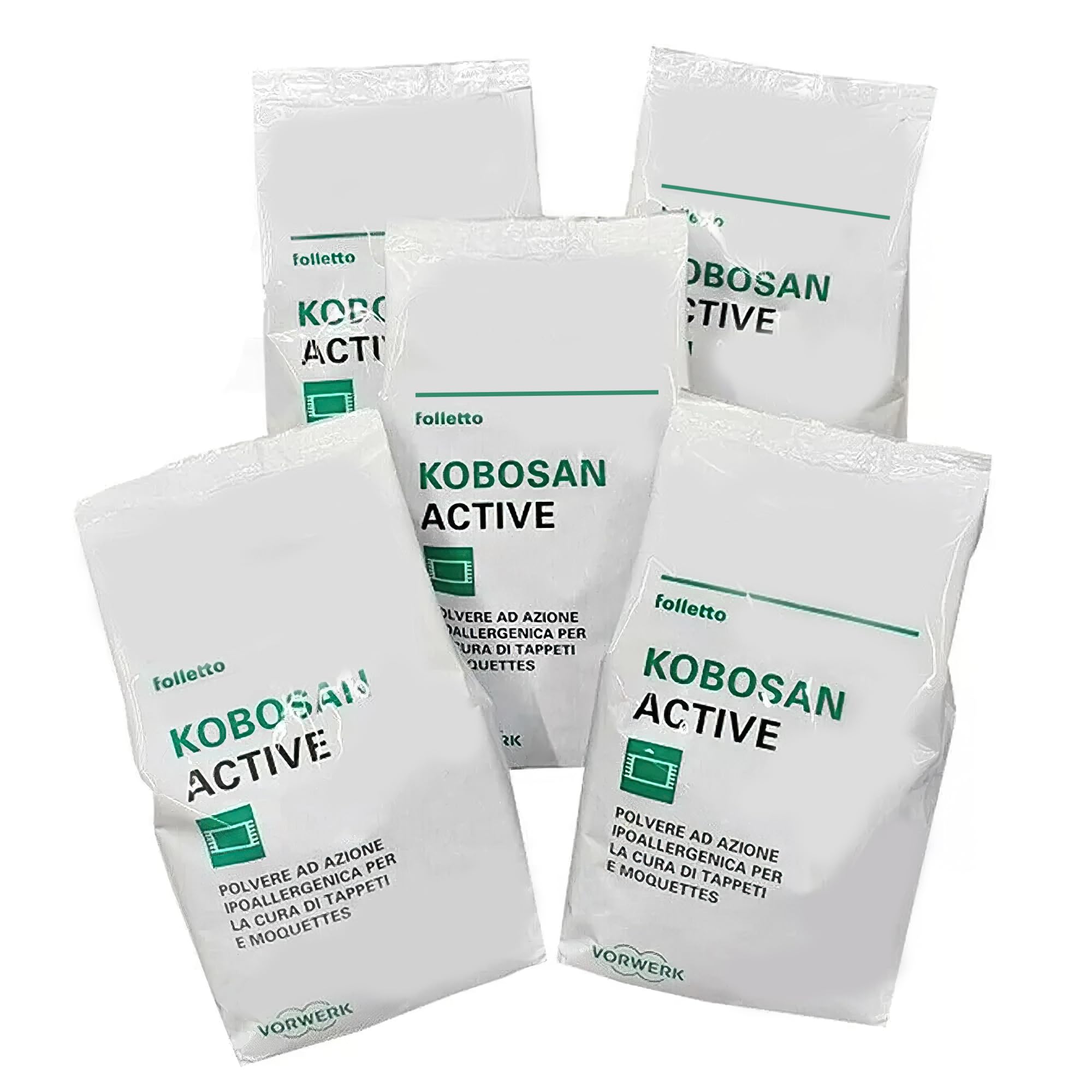CONFEZIONE 5 BUSTE DA 500g KOBOSAN ACTIVE FOLLETTO VORWERK KOBOLD 51391 ORIGINALE