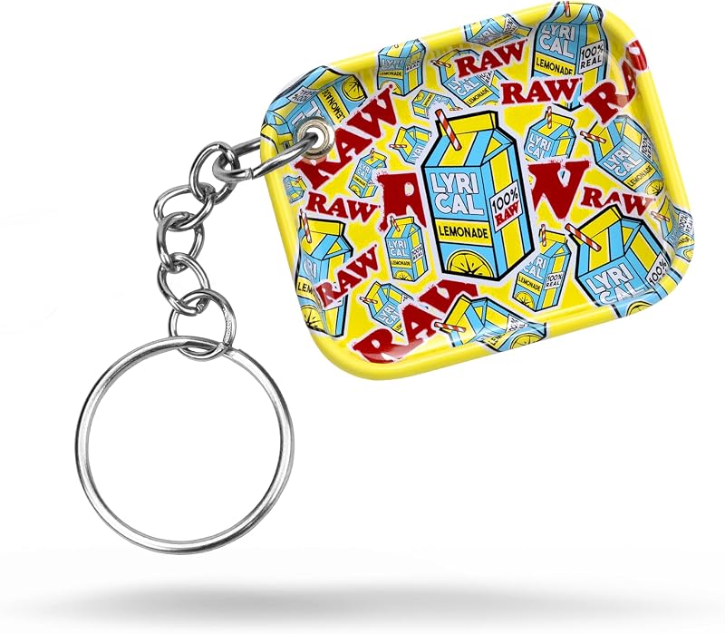 RAW x Lyrical Lemonade Tiny Tray Keychain – Mini Rolling Tray Keyring – Limited Edition Collectible Accessory