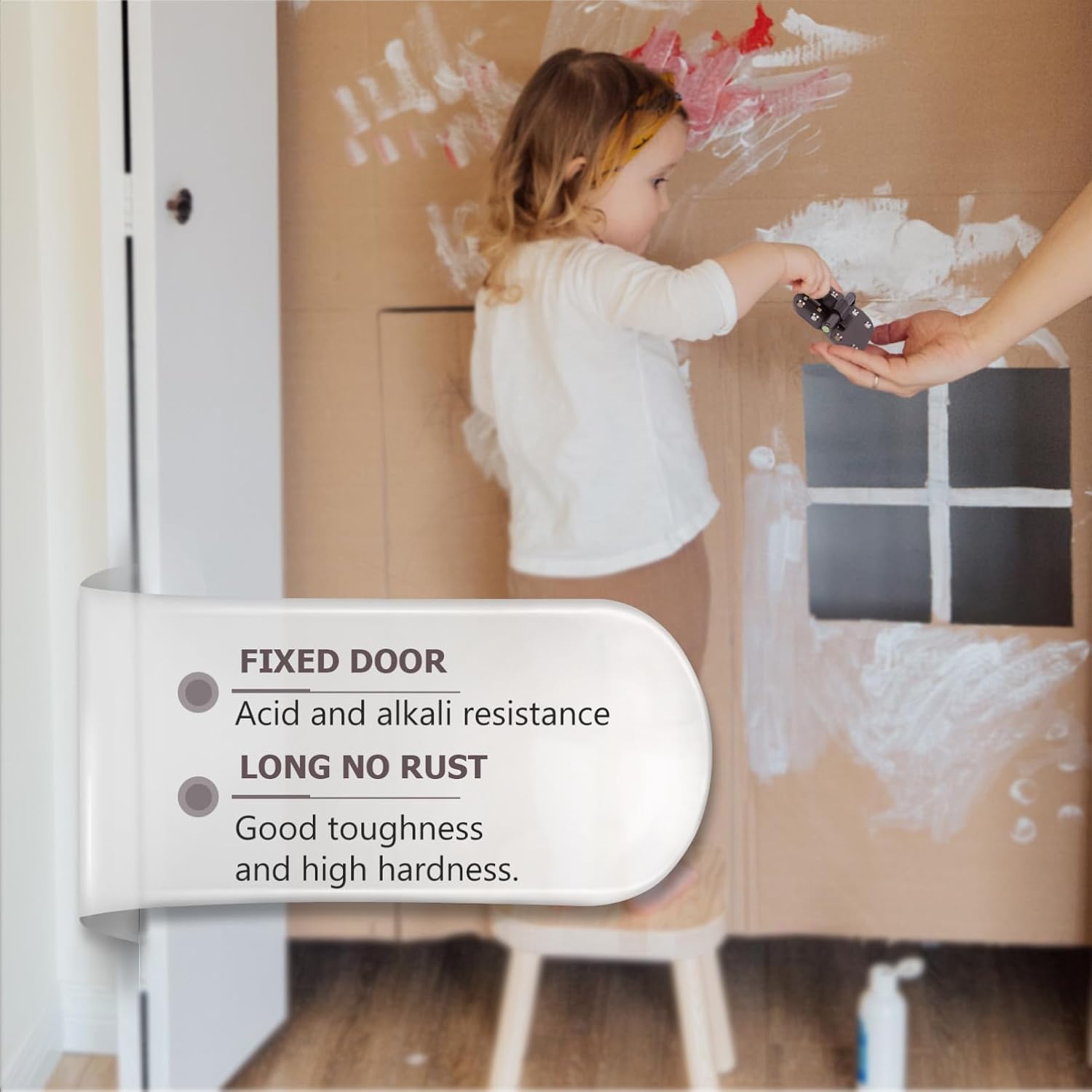 Folding Door Hinge Metal Spring Hinge for Wood Folding Doors with Screws, 2Pcs Sturdy Cabinet Hardware Suitable for Home and Workshop Use