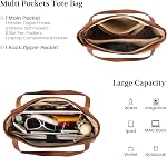 befen Genuine Leather Tote Bag for Women, Women's Leather Shoulder Bags Purses Satchel Handbags with Top Handles