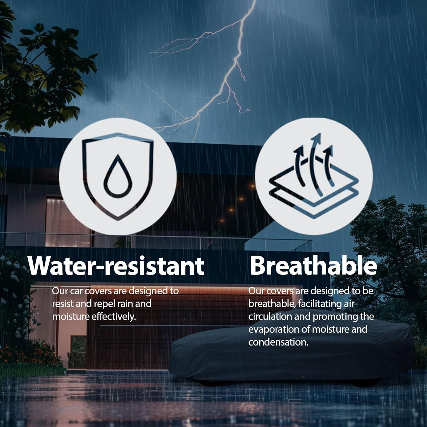 5 Layer Car Cover for Mercedes-Benz Maybach S580 S680 4MATIC 2021-2025 Sedan 4-Door, Semi Custom Fit Full Coverage Pollution, Dust, Sun, Snow, Rain, All Weather Protection, Breathable