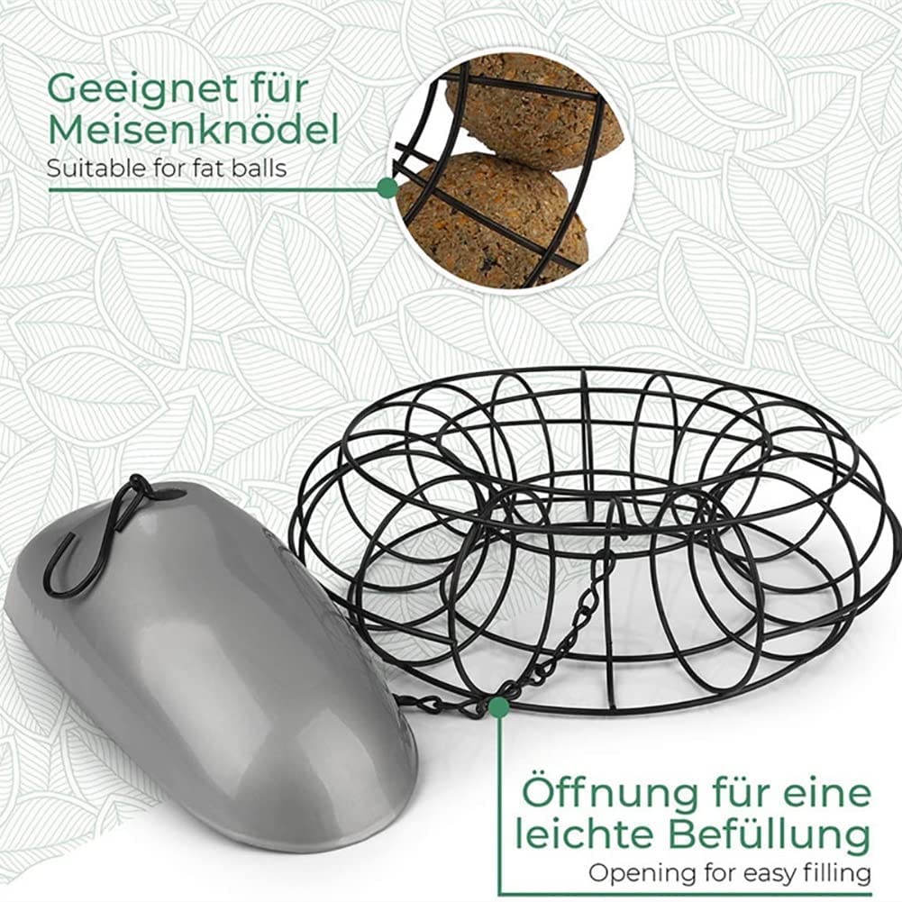 Alimentador de pájaros Colgante de Anillo, Regalos para Amantes de los pájaros, comedero de Bebedero de colibrí para jardín, Patio, Valla, decoración de Cubierta