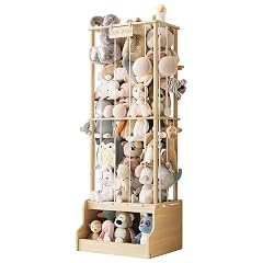 Stuffed Animal Storage Wood Stuffed Animal Zoo with Toy Chest Vertical Stuffed Animal Holder with Thicker Elastic Band