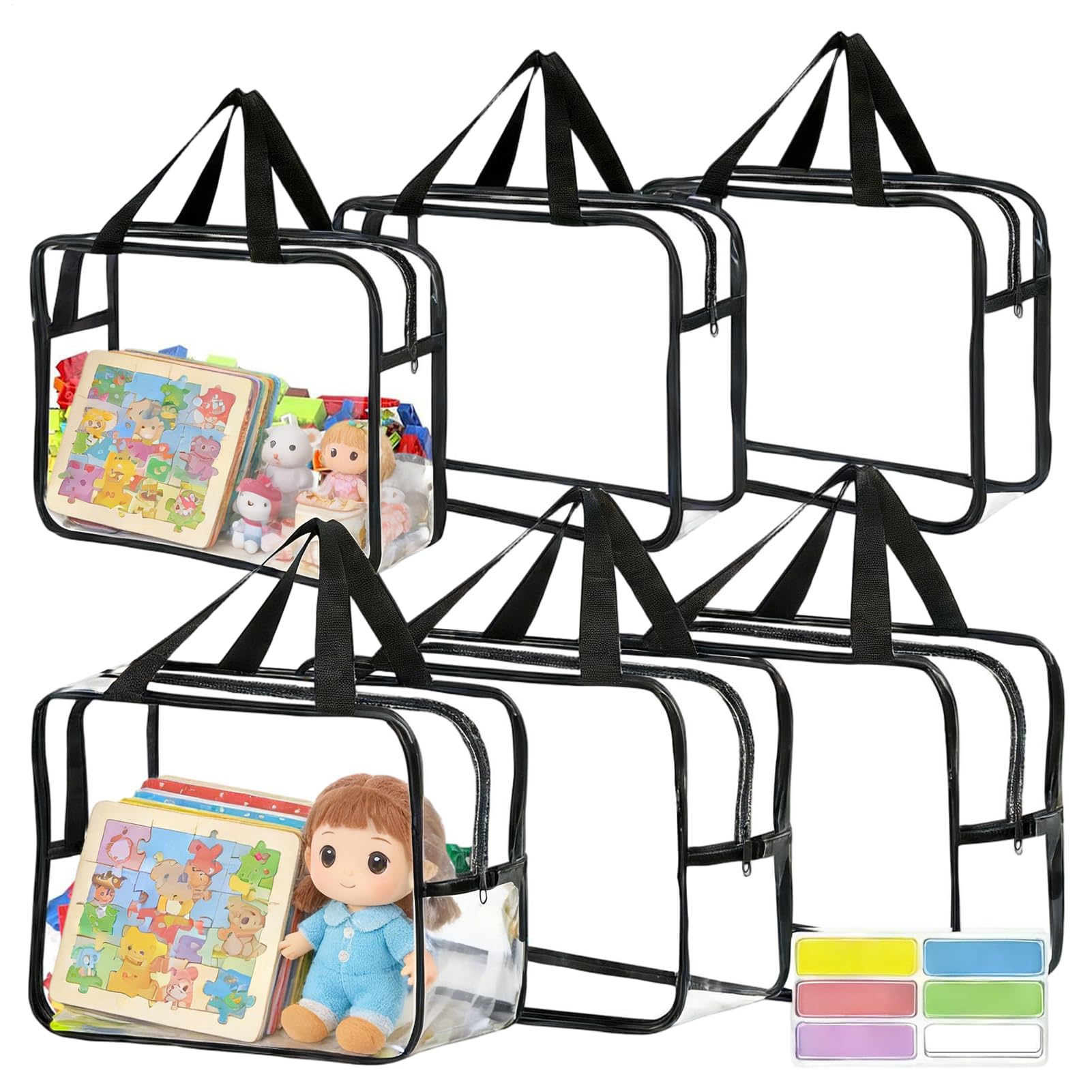 Organisateur de blocs et puzzles x6 : sacs de rangement pratiques pour les voyages en famille