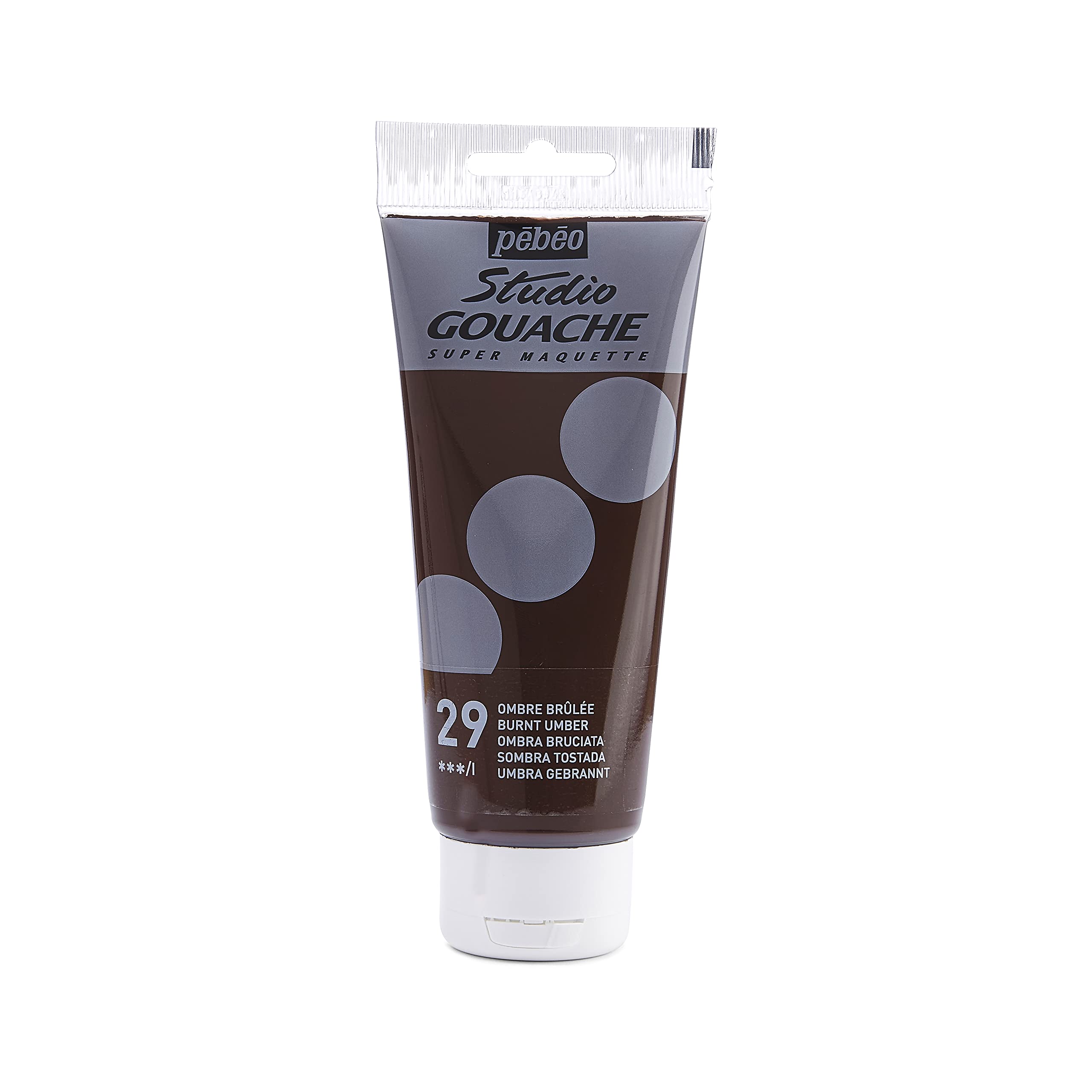 PEBEO 290029 100 ml Studio Gouache, Burnt Umber