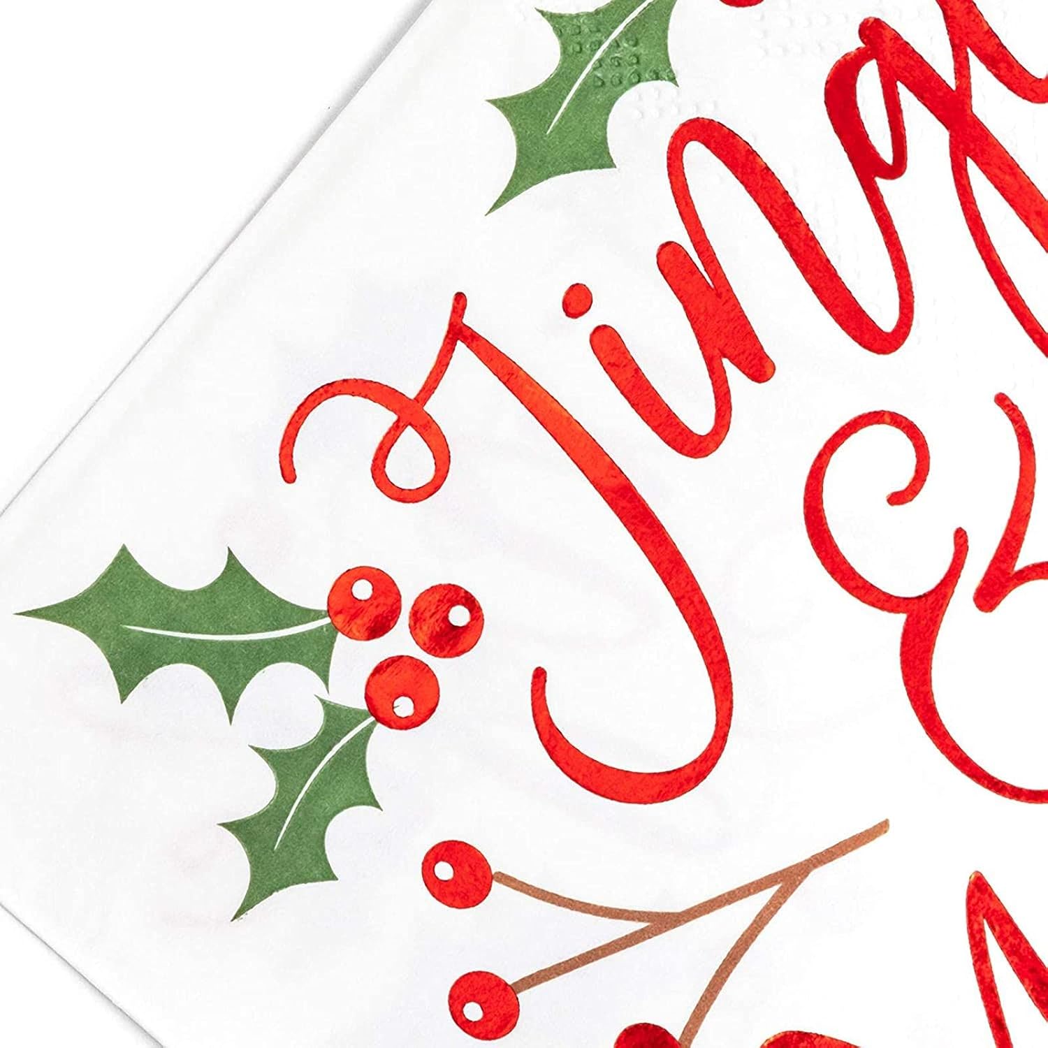  | Christmas Cocktail Napkins, Jingle and Mingle Holiday Party Supplies (5 x 5, 50 Pack): Cocktail Napkins