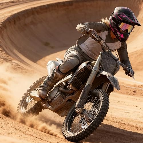 Miniatura 2 de Casco de motocross para jóvenes, para adultos, ligero para motocross, ATV de 4 ruedas, motocross, quad, ciclomotor, todoterreno, casco de