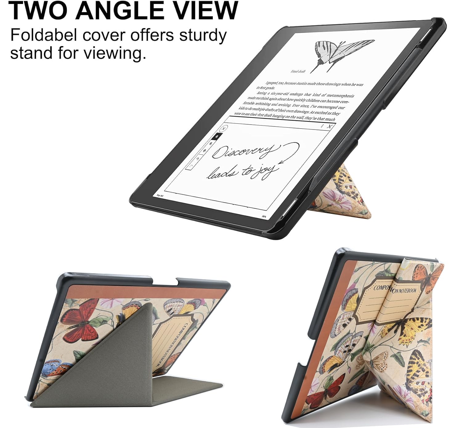Custodia sottile per Kindle Scribe (rilasciato 2024/2022), custodia leggera in pelle PU di alta qualità con supporto e spegnimento automatico per Amazon Kindle Scribe 2024 (1a generazione)/2022,