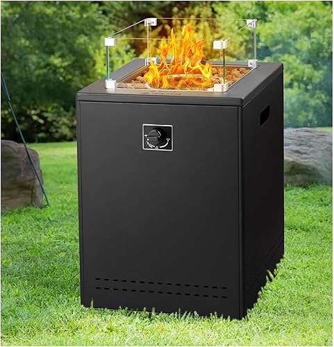 Miniatura 7 de Xbeauty Mesa para hoguera de propano - Mesa para fogatas de 44 pulgadas para exterior, mesa de fuego de 50,000 BTU, mesa de fogata de gas al aire