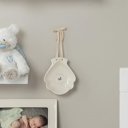 Miniatura 5 de Bless This Baby Boy - Cuenco decorativo de cerámica de 5 x 4 pulgadas, color blanco brillante