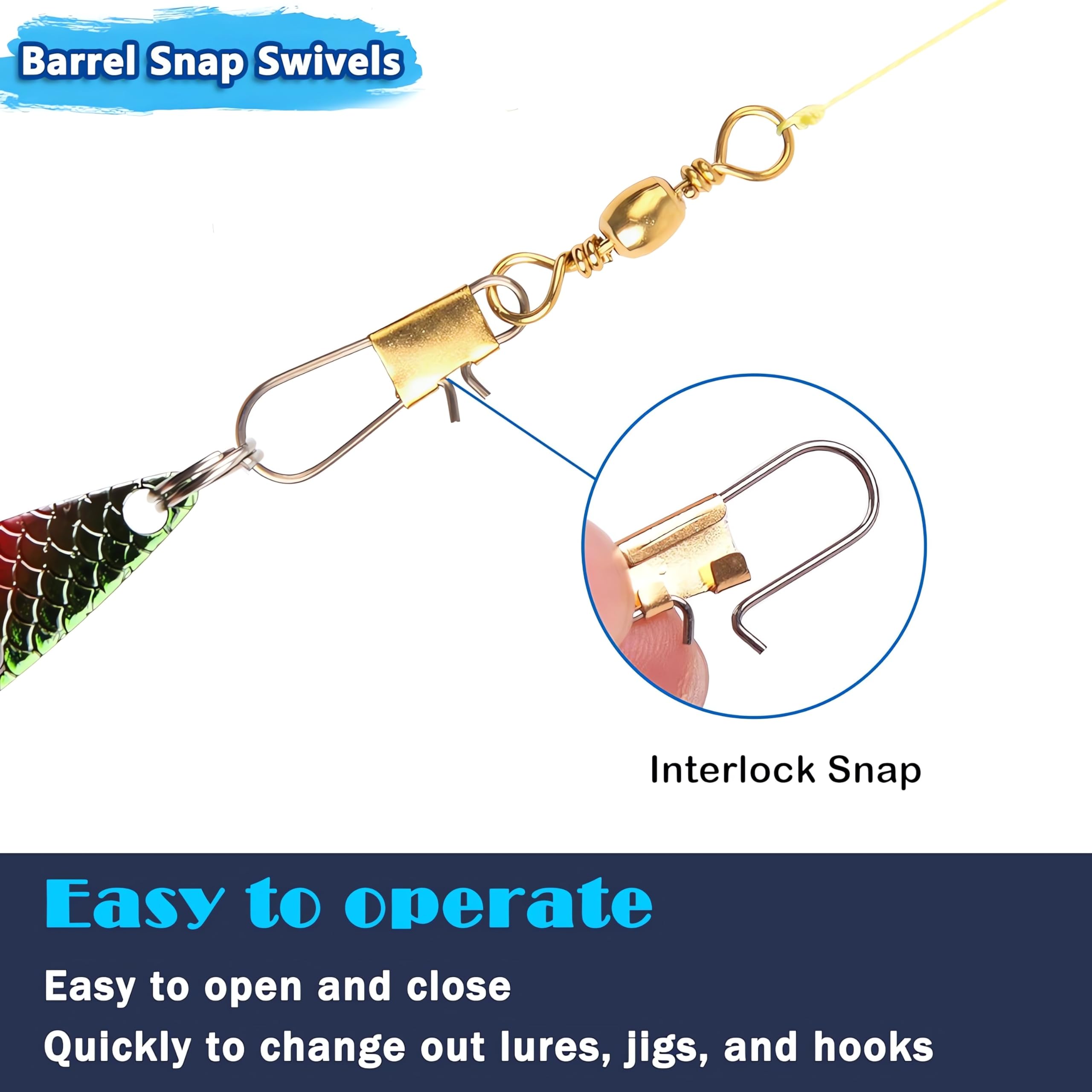 Barrel Fishing Swivels - 100 Pack Stainless Steel -4 Barrel Fishing Swivels - 100 Pack Stainless Steel -4