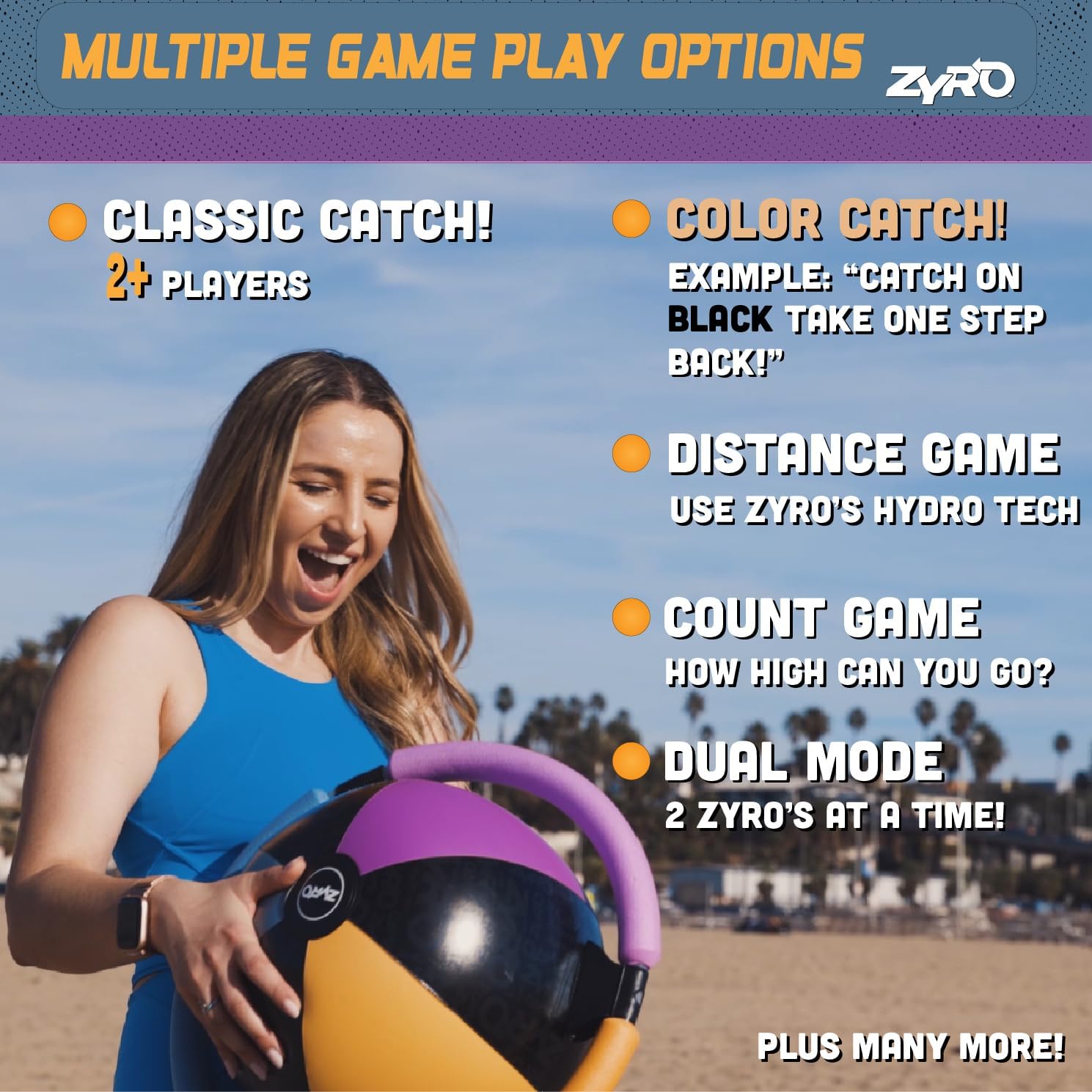 GETMOVIN SPORTS Zyro - The Easiest Ball to Throw and Catch with Gyro Stabilizing Technology!