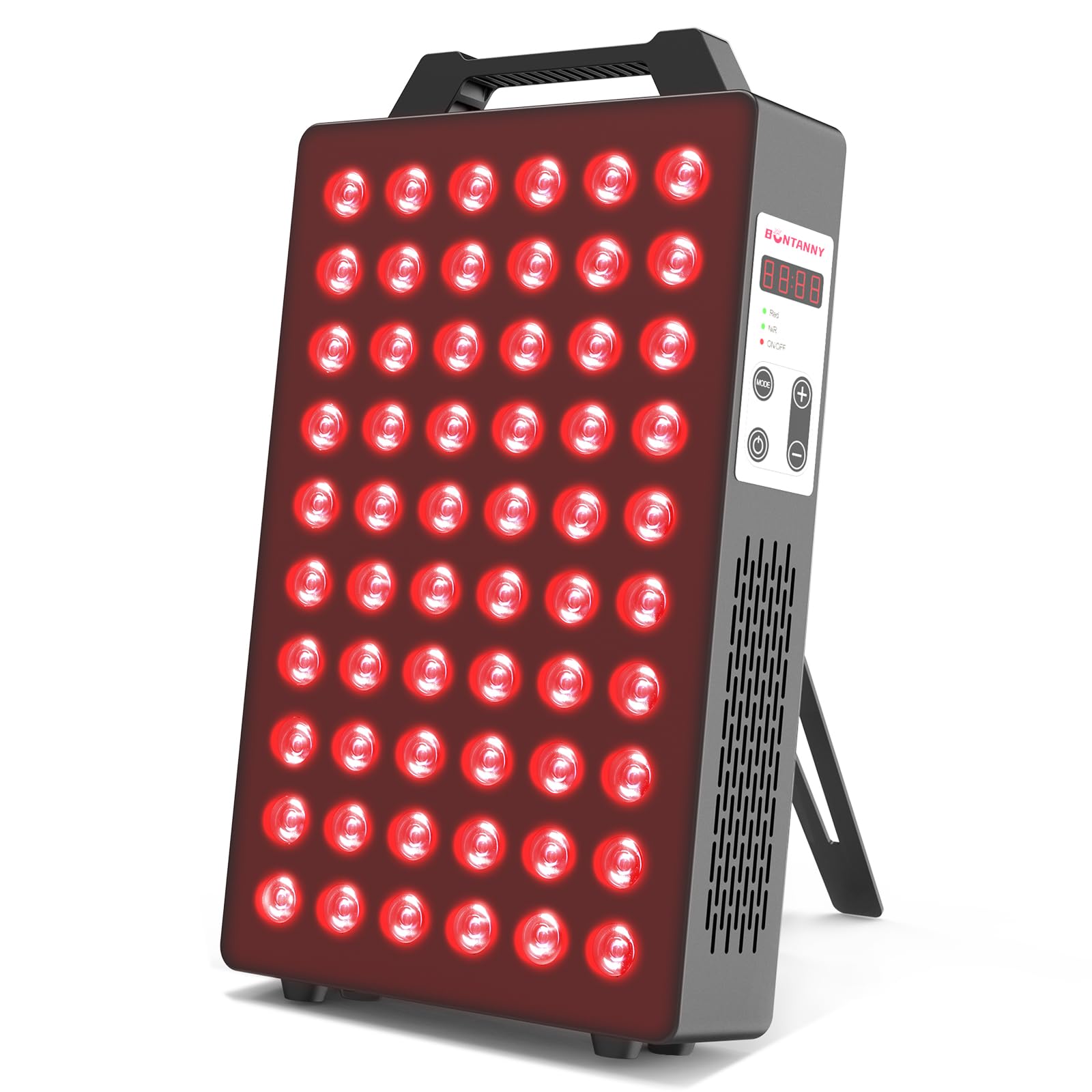 BONTANNY Red Light Therapy, 660nm 850nm 2-Wavelength Red Near Infrared Light Device with 60 Dual Chip Clinical Grade LEDs, Remote Control, Timer for Face, Body, Skin, Pain Relief, BO-300 (Black)