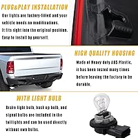 Vista 3 de Boine Luz trasera lateral izquierda compatible con Dodge Ram 1500 2500 3500 2009-2018 - Bombilla incluida (lado izquierdo del conductor)