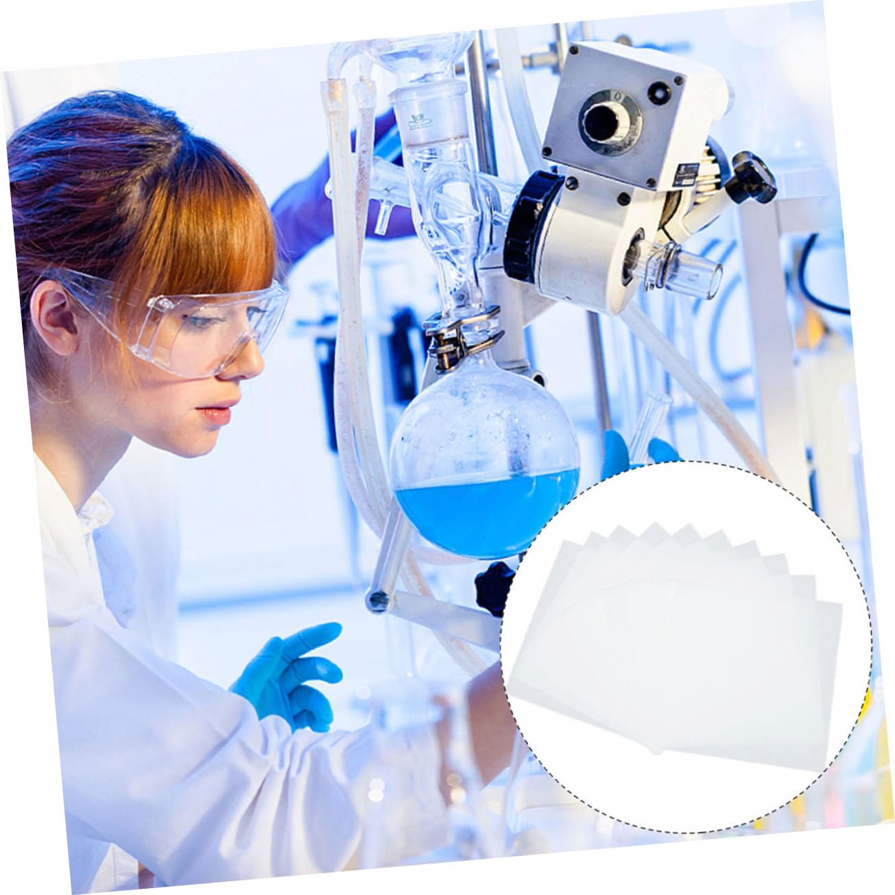 12sheets Qualitative Filter Papers Lab Filter for Science Research and Teaching